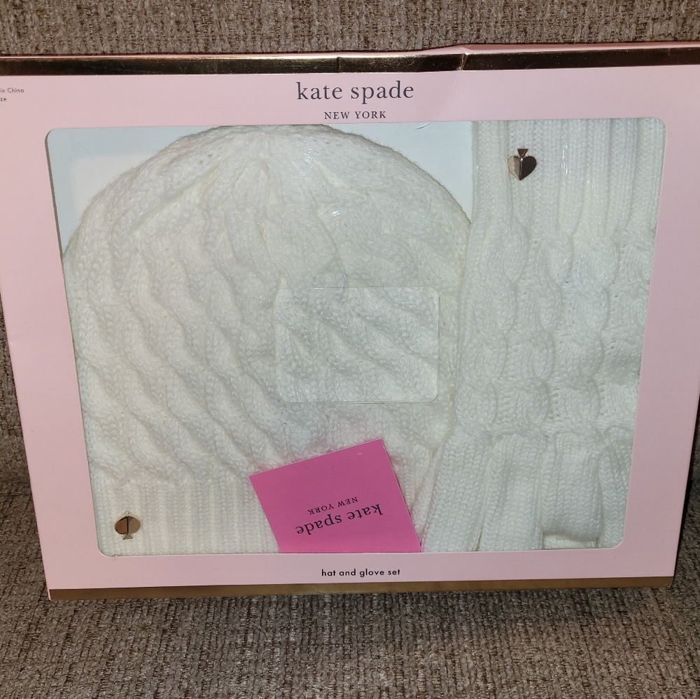 Kate Spade Ivory Cableknit Set